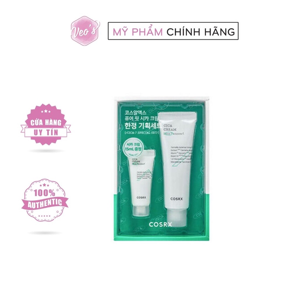 Set kem dưỡng Cosrx Pure Fit Cica Cream