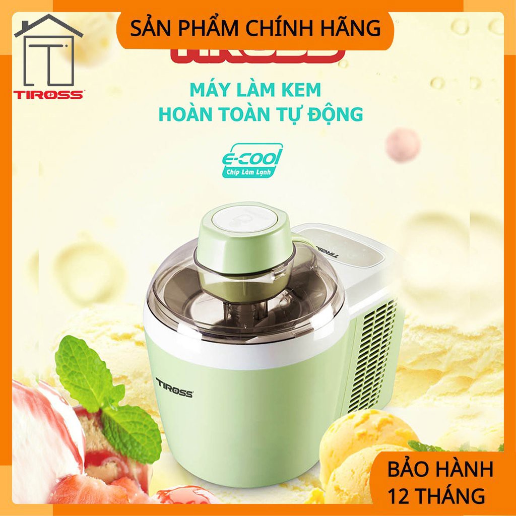 [Tiross - Việt Nam] Máy làm kem tươi gia đình Tiross TS9090,Sản Phẩm Chính Hãng, Bảo Hành 12 Tháng