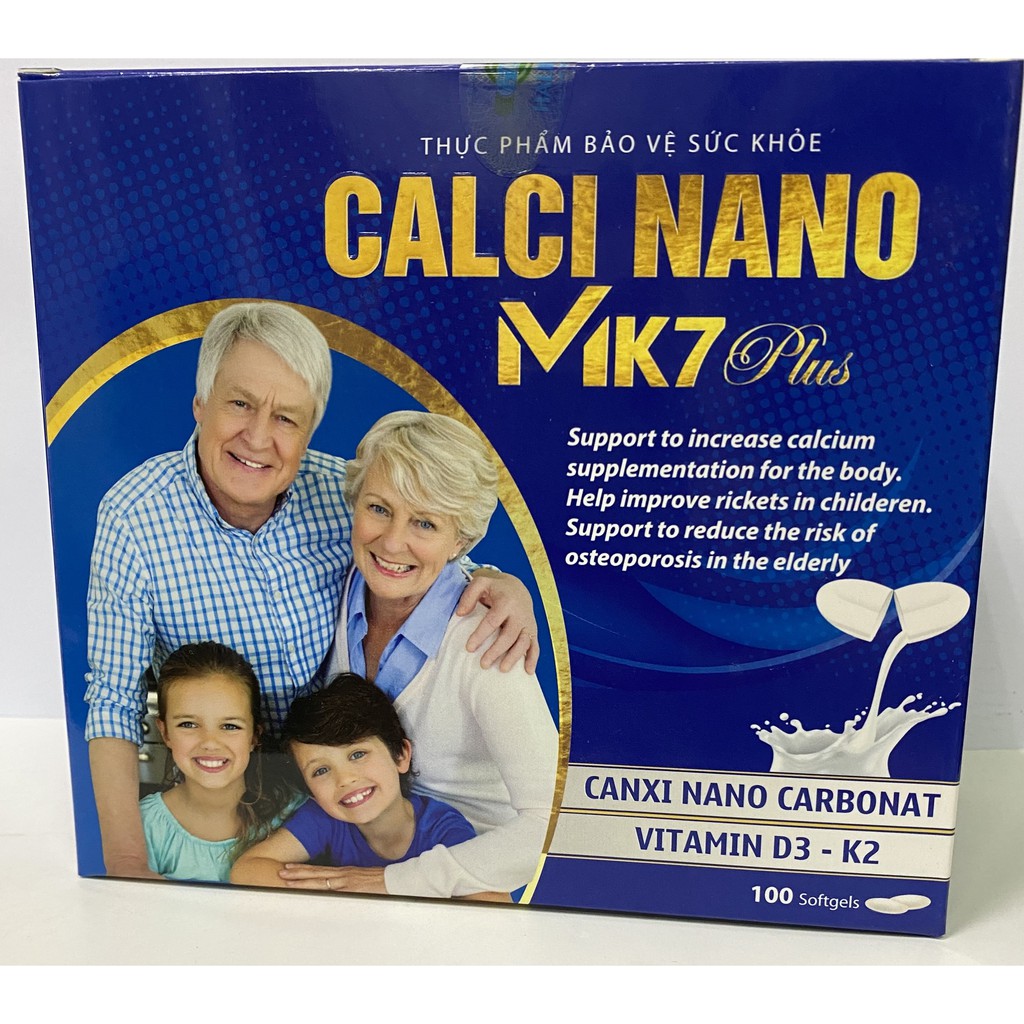 Bổ sung canxi Calcinano MK7 Plus, cải thiện tình trạng còi xương