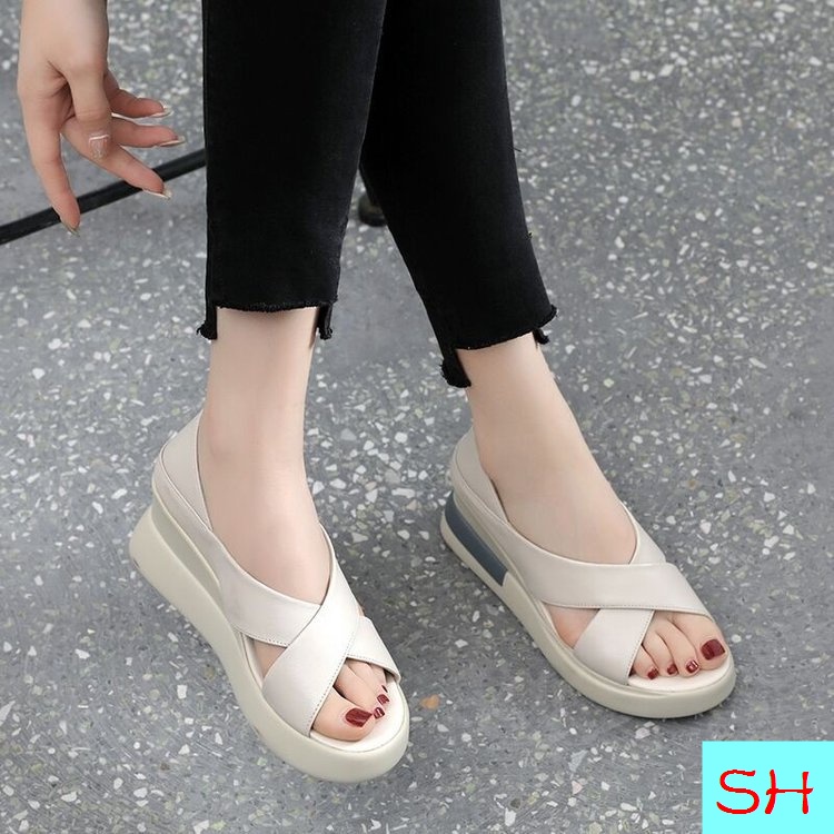 Sandal Đế Xuồng Dày Dặn Phong Cách Thời Trang Mùa Hè 2022 Mới Cho Nữ