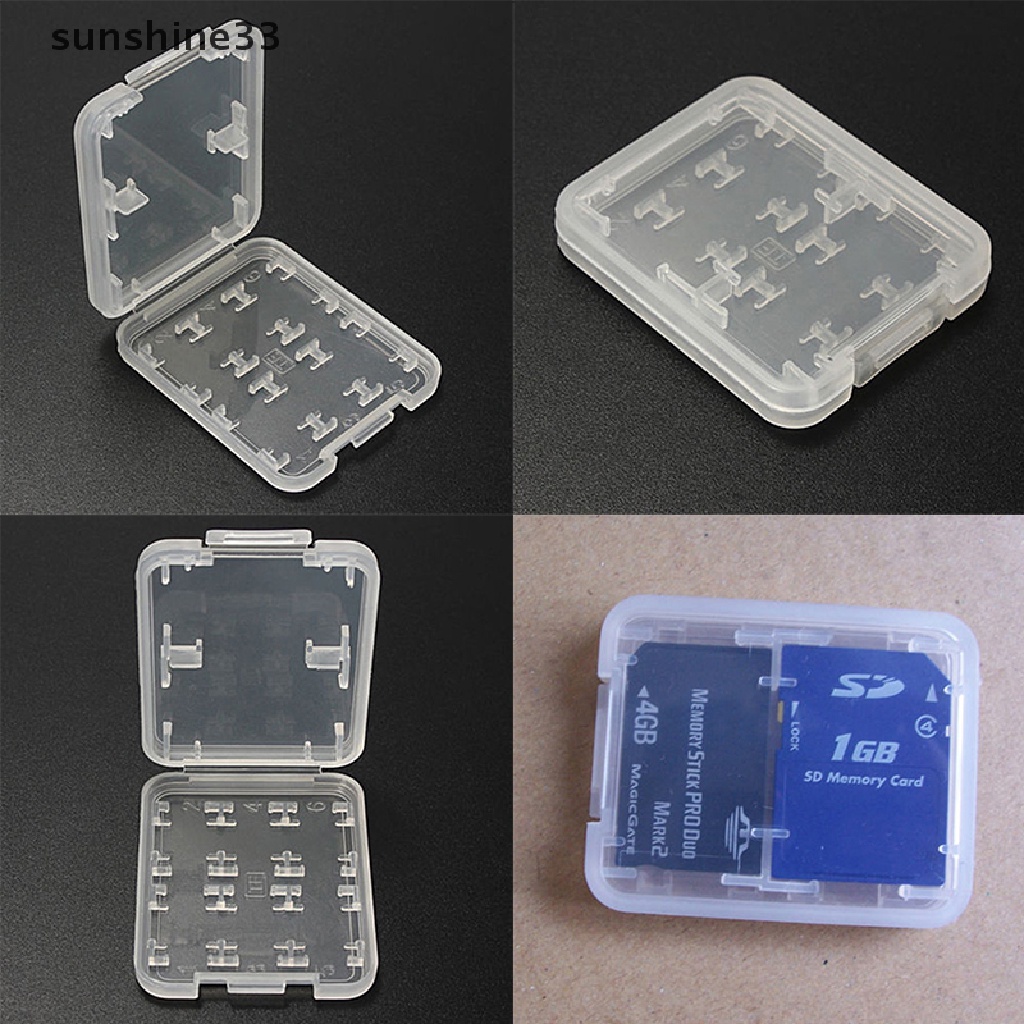 SU 8 Slots Micro SD TF SDHC MSPD Memory Card Protecter Box Storage Case Holder n
