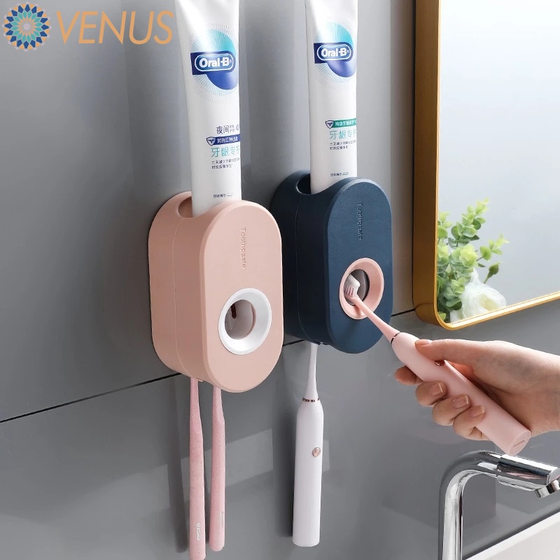 Dụng Cụ Bóp Kem Đánh Răng Tự Động Không Bẩn Gắn Tường Thông Dụng