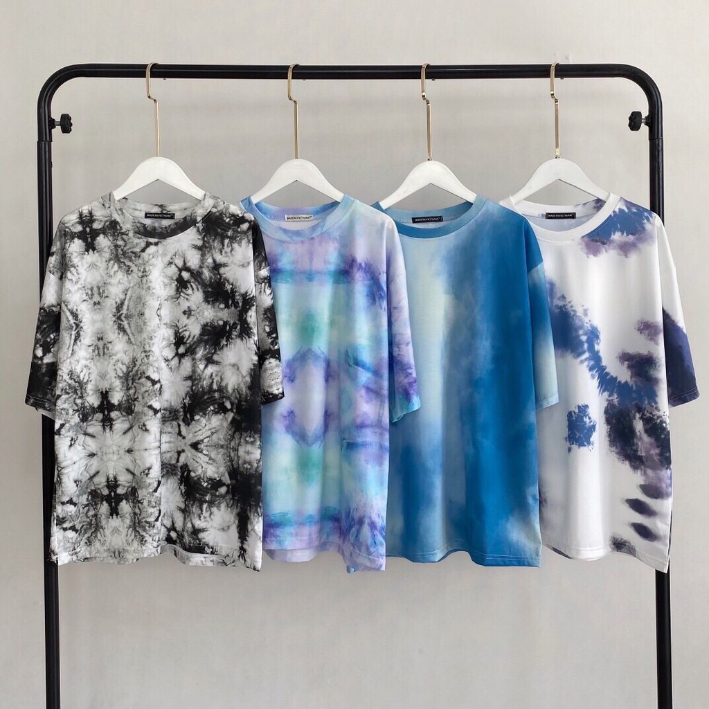 Áo Thun Tie Tee Tay Lửng Dáng Rộng - Áo Thun Loang Màu Tie Dye Tay Lỡ Form Rộng Unisex - MM