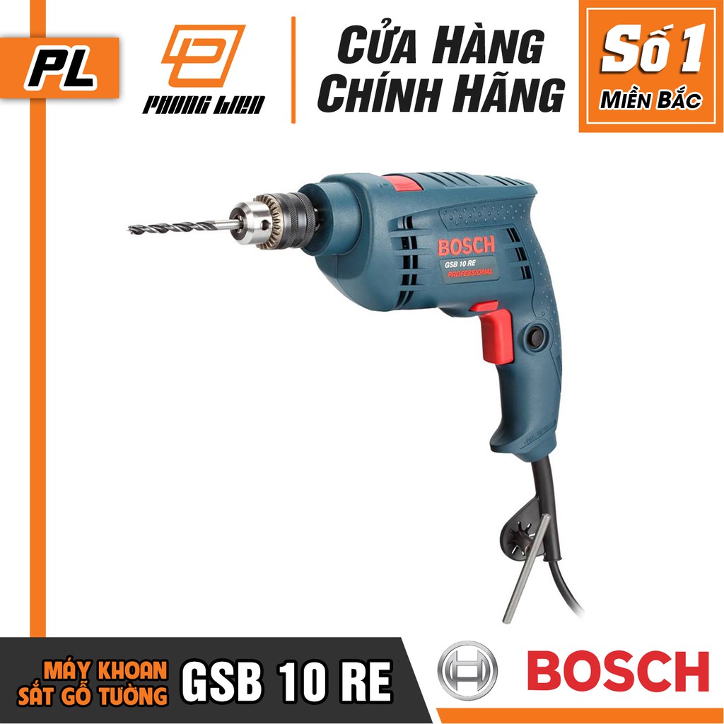 Máy Khoan Động Lực Bosch GSB 10 RE (10MM-500W) - Khoan Được Tường - Hàng Chính Hãng