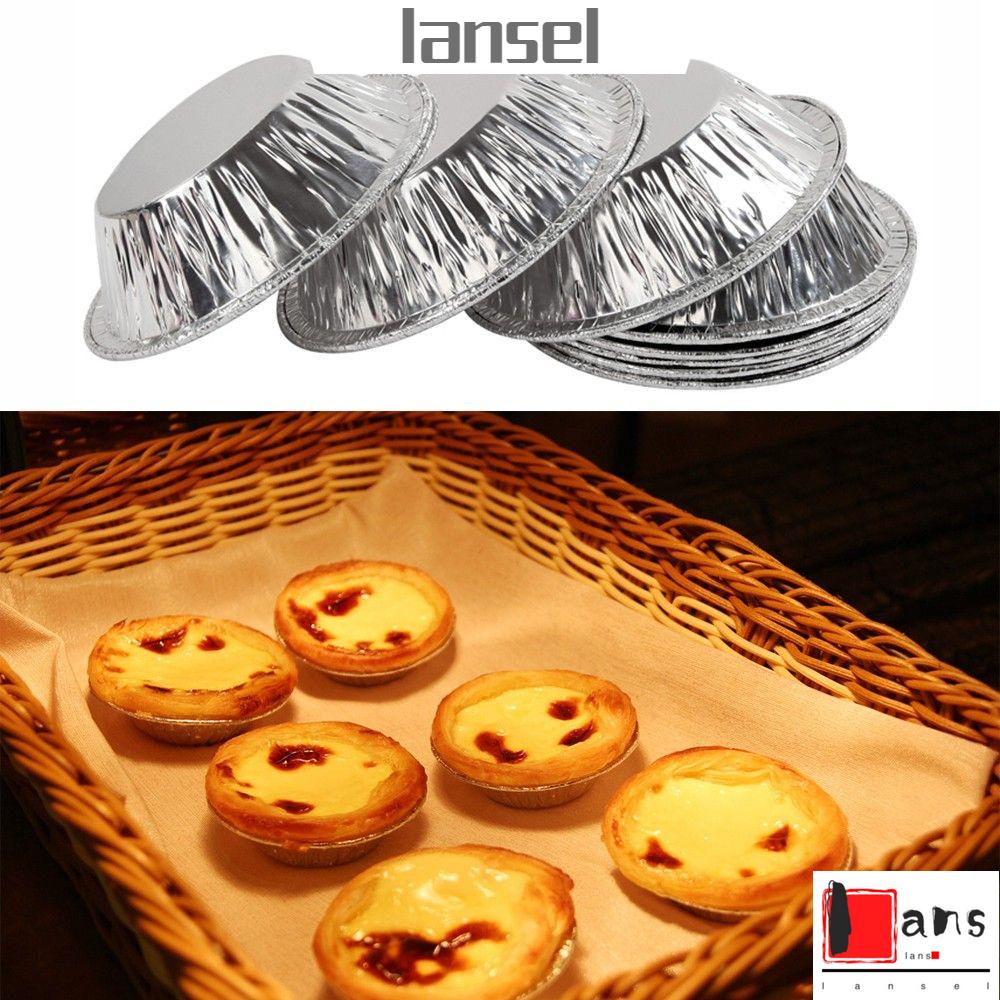 Set 20 Khuôn Lá Nhôm Tròn Dùng Một Lần Làm Bánh Trứng Cupcake Muffin