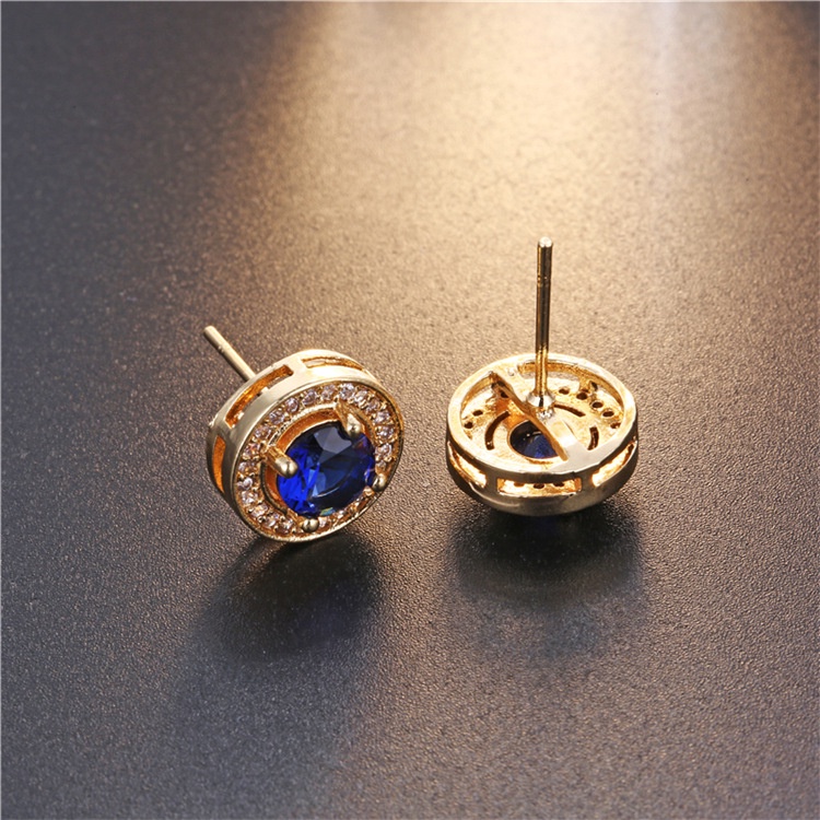 Khuyên Tai Tròn Đính Đá Zircon Phong Cách Âu Mỹ Mới Cho Nam