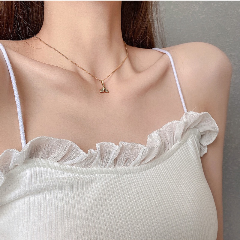 Vòng cổ Thép Titan Mặt Đuôi Nàng Tiên Cá Thời Trang Cho Nữ