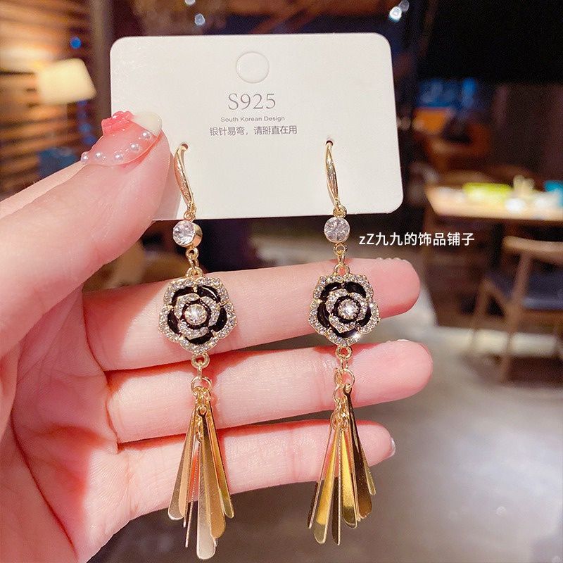 Bông tai nữ, Khuyên tai dáng dài phong cách thời trang Hàn Quốc nữ tính - B37