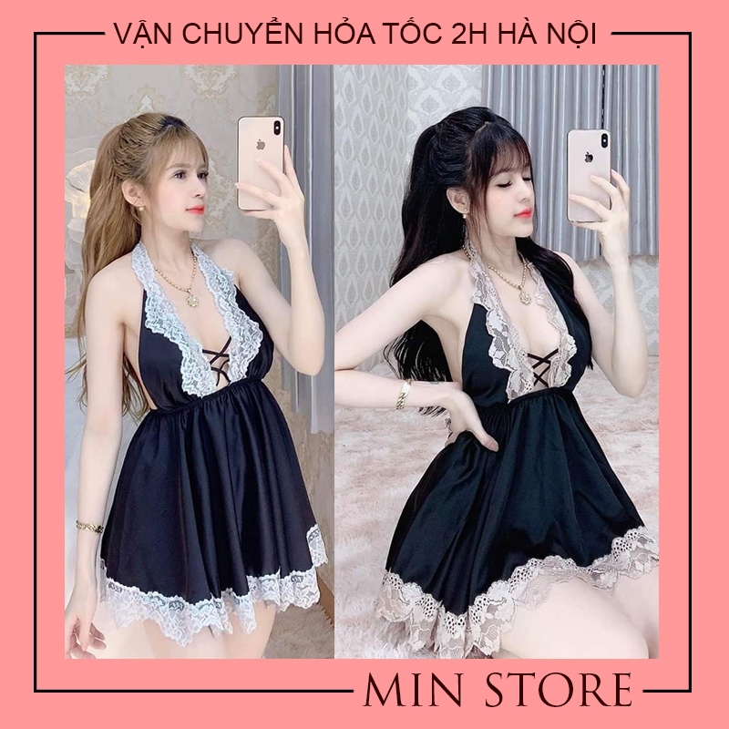 Váy ngủ sexy gơi cảm lụa satin cao cấp 2 dây MIN SHOP VN1005 | BigBuy360 - bigbuy360.vn
