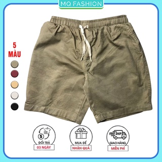 Quần short Nam kaki lưng thun co giãn cao cấp mặc nhà đi chơi thể thao nhiều màu siêu chất MQ Fashion QS02