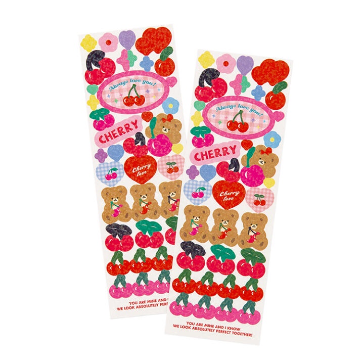 Miếng Dán Sticker ARTBOX Hàn Quốc Hình Gấu Và Quả Anh Đào Dễ Thương
