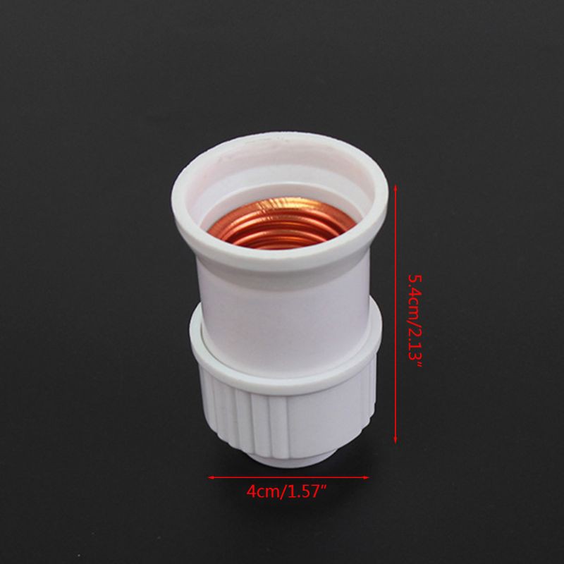 Utake E27 Plastic Hanging Lamp Thread Base Screw Light Bulb Ceramics Socket Holder Flame Retardant Durable Safe Non Electric leakage