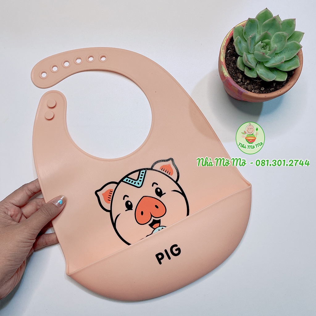 Yếm Ăn Dặm Yếm Máng Silicon Cho Bé Từ 6 Tháng