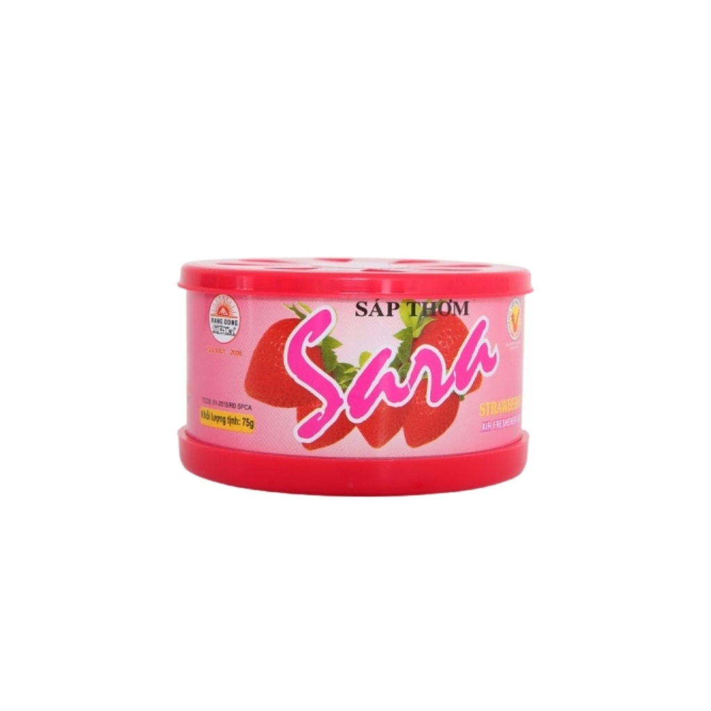 Sáp Thơm Phòng Sara 75g - Sáp Thơm Ô Tô, Tủ Quần Áo, Khử Mùi Làm Thơm Đa Năng (Sáp 2 Nắp)