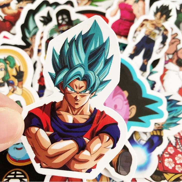 Sticker DRAGON BALL nhựa PVC không thấm nước, dán nón bảo hiểm, laptop, điện thoại, Vali, xe #11