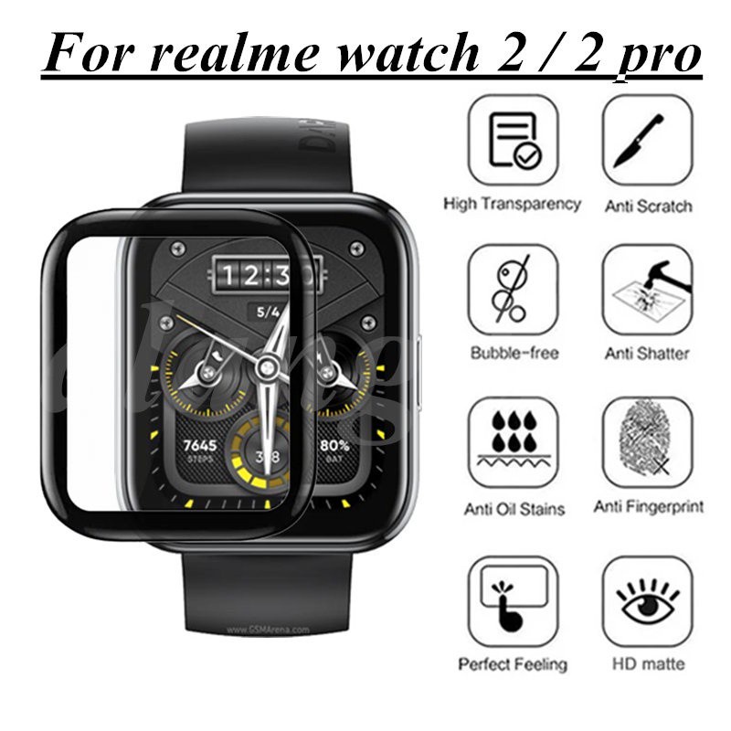 Phim cường lực 3D bảo vệ màn hình đồng hồ Realme Watch 2 / Pro