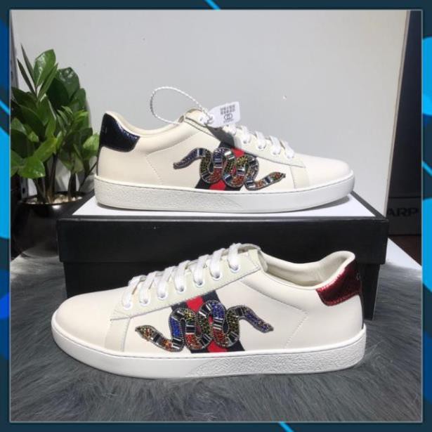 GIÀY GUCCI RẮN ĐÍNH ĐÁ FULL PHỤ KIỆN, GIÀY THỂ THAO NAM NƯ FULL BOX