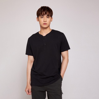 Áo Thun BOO Nam Dáng Basic 100%Cotton Cổ Cúc Henley