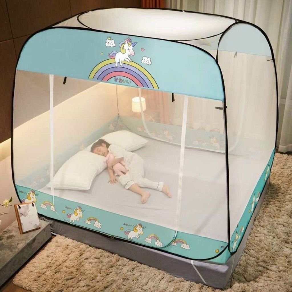 Màn chụp đỉnh vuông gấp gọnThe One Bedding,Màn chụp tự bung cao cấp-Hàng nhập khẩu bảo hành 6 tháng