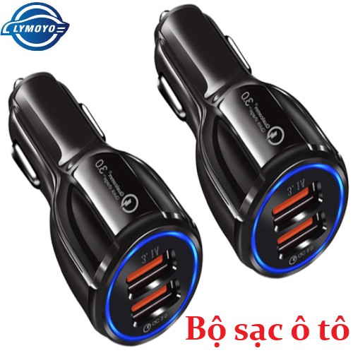 Tẩu sạc nhanh ô tô LYMOYO 2 cổng usb 12V-24V