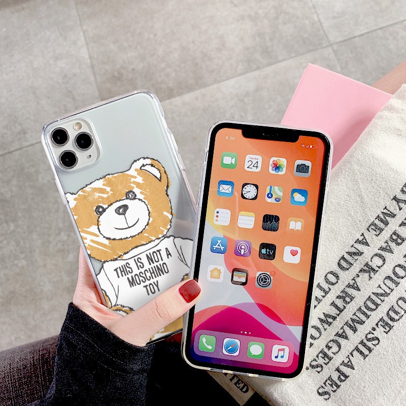 Ốp lưng iphone Gấu nâu Mochino ốp lưng trong dẻo cho IPhone 11/11Pro/11pro Max X XR XS XS MAX /6 7 8 Plus SE t09