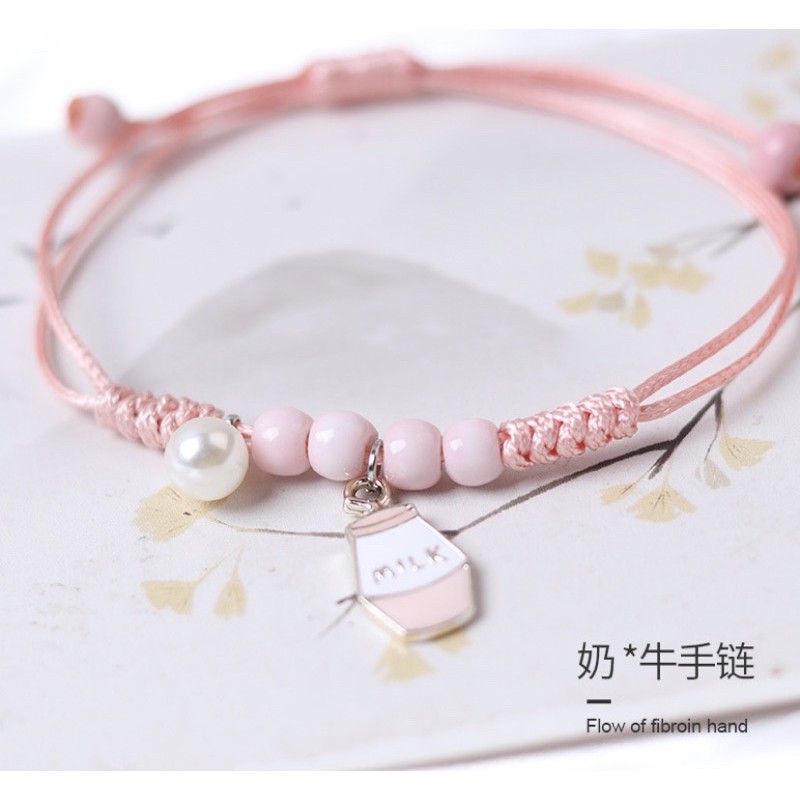 VÓNG TAY DÂY CÓI HỒNG - NHIỀU HÌNH