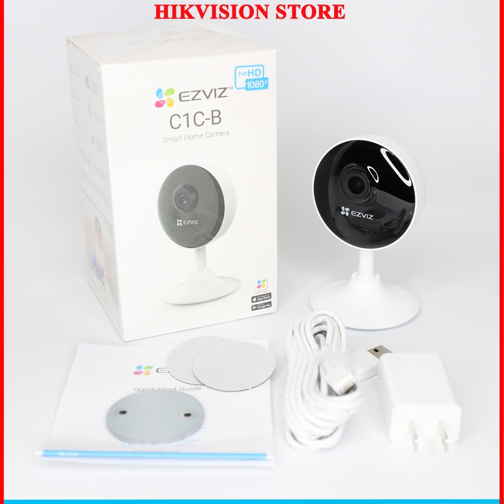 Camera WiFi Ezviz C1C B 1080P chuẩn nén H.265 Góc siêu rộng - Chính Hãng bảo hành 12 tháng