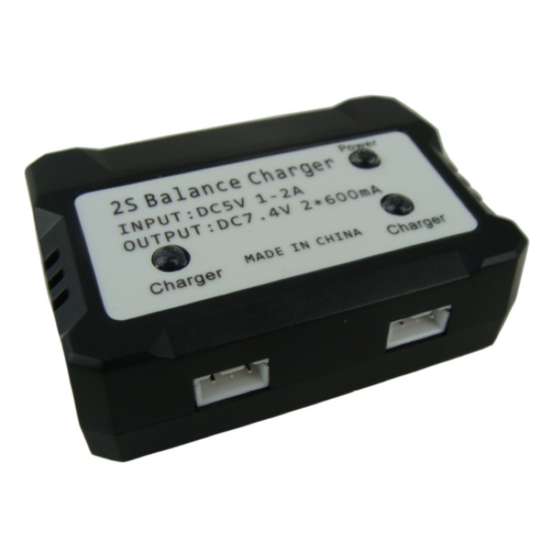 Bộ sạc pin 2S 7.4V 600mA qua cổng USB, có thể sạc được 2 pin cùng 1 lúc - Có tính năng cân bằng cell pin