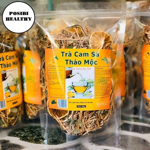 ⛔⛔ Trà Detox Cam Sả Lá Dứa Thảo Mộc Giảm Mỡ Đẹp Da 100g