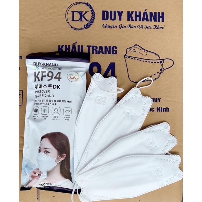 Sỉ Thùng 300 cái Khẩu Trang 4D 30 bịch 300 cái KF94 Duy Khánh