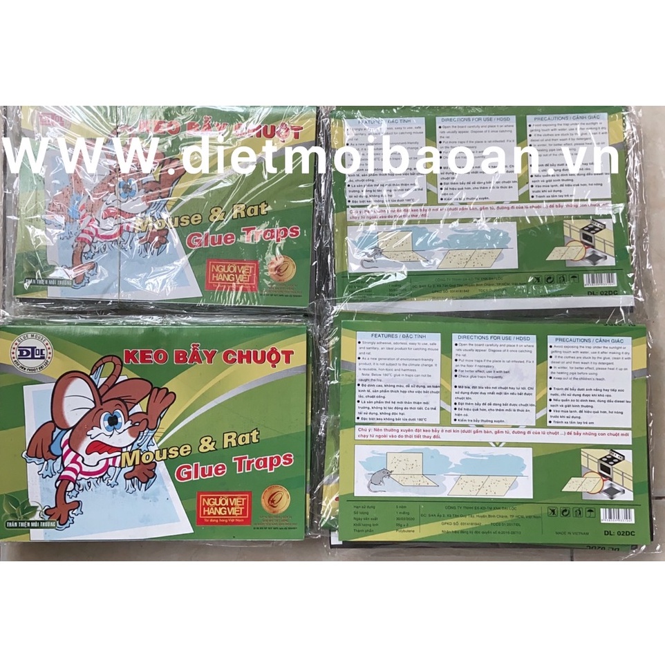 Keo Dính Chuột 10 Miếng ⚜️FREESHIP⚜️ Miếng Diệt Chuột Siêu Dính