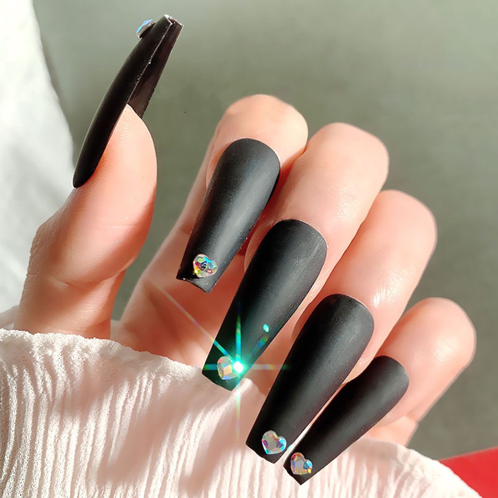 [Hàng mới về] Set 50 Phụ Kiện Trang Trí Móng Tay 3d Hình Trái Tim Độc Đáo