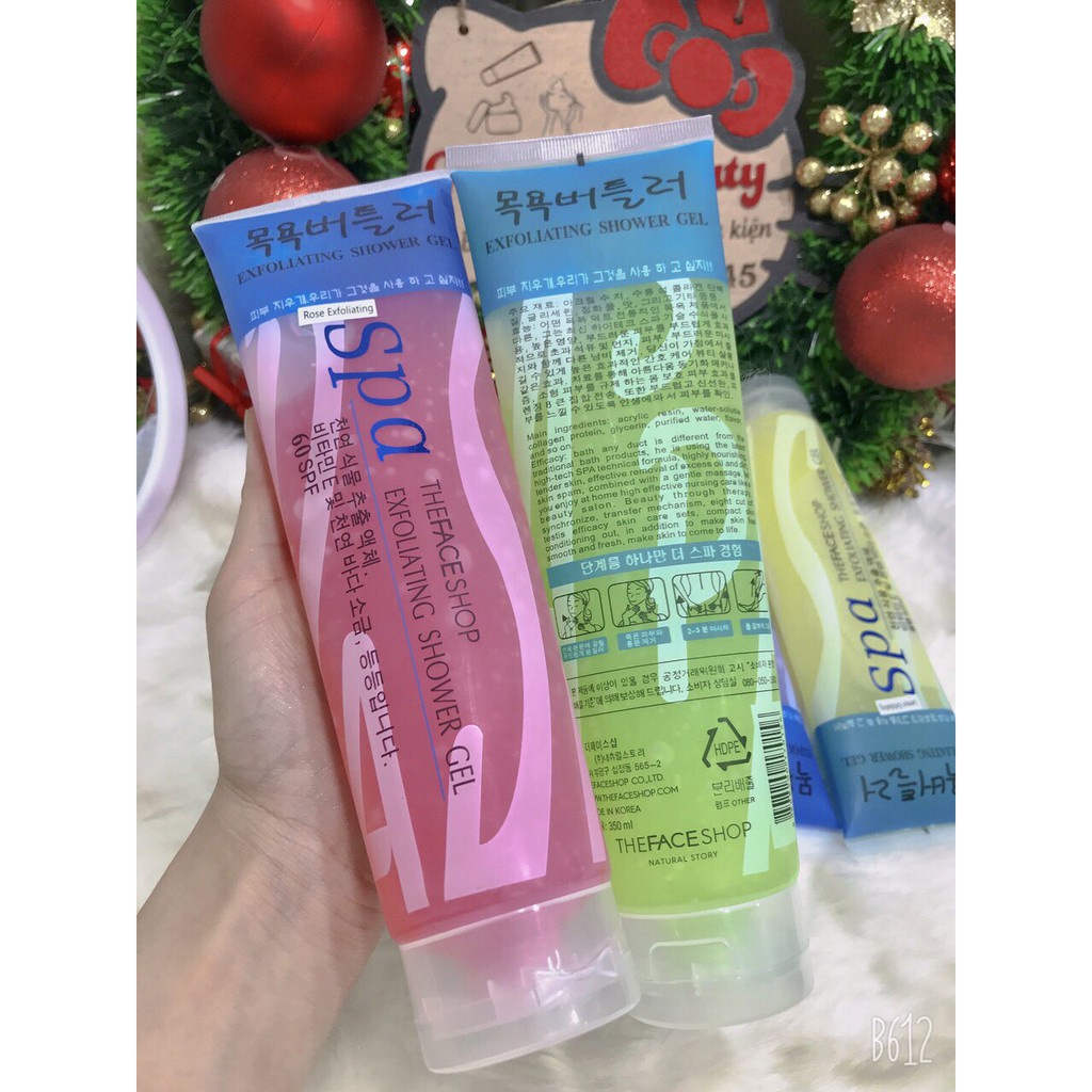 Tẩy da chết body SPA - Gel tẩy tế bào chết toàn thân, dưỡng da trắng da hương hoa quả tự nhiên 350ml