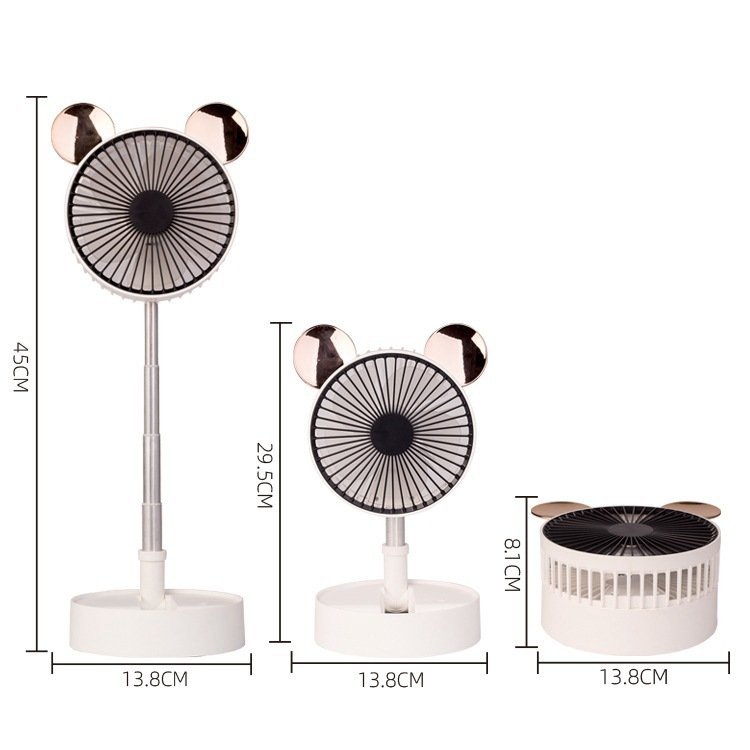 Quạt Tích Điện Để Bàn Gấp Gọn 3 Chế Độ Gió PIN 2400mah Lan Tỏa Mùi Hương