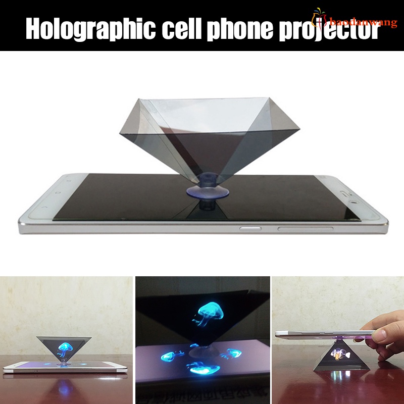 Máy chiếu mini hình kim tự tháp 3D bền bỉ thông dụng cho điện thoại thông minh