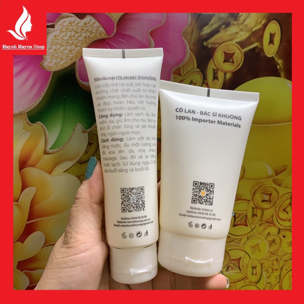 Sữa rửa mặt Kolan Bác sĩ Khuông sáng da siêu thơm mịn, cấp ẩm tuýp 100g