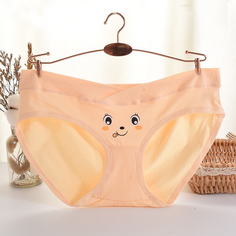 Quần Lót Bầu Cạp chéo in hình dễ thương với chất cotton thấm mồ hôi kháng khuẩn siêu hot QL-A7