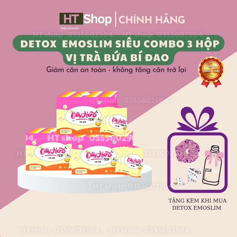 COMBO 3 HỘP TRÀ BỨA DETOX VỊ BÍ ĐAO GIẢM CÂN/ CƠ ĐỊA LỜN KHÓ GIẢM / FreeShip + Quà / giam can collagen ship hoả tốc