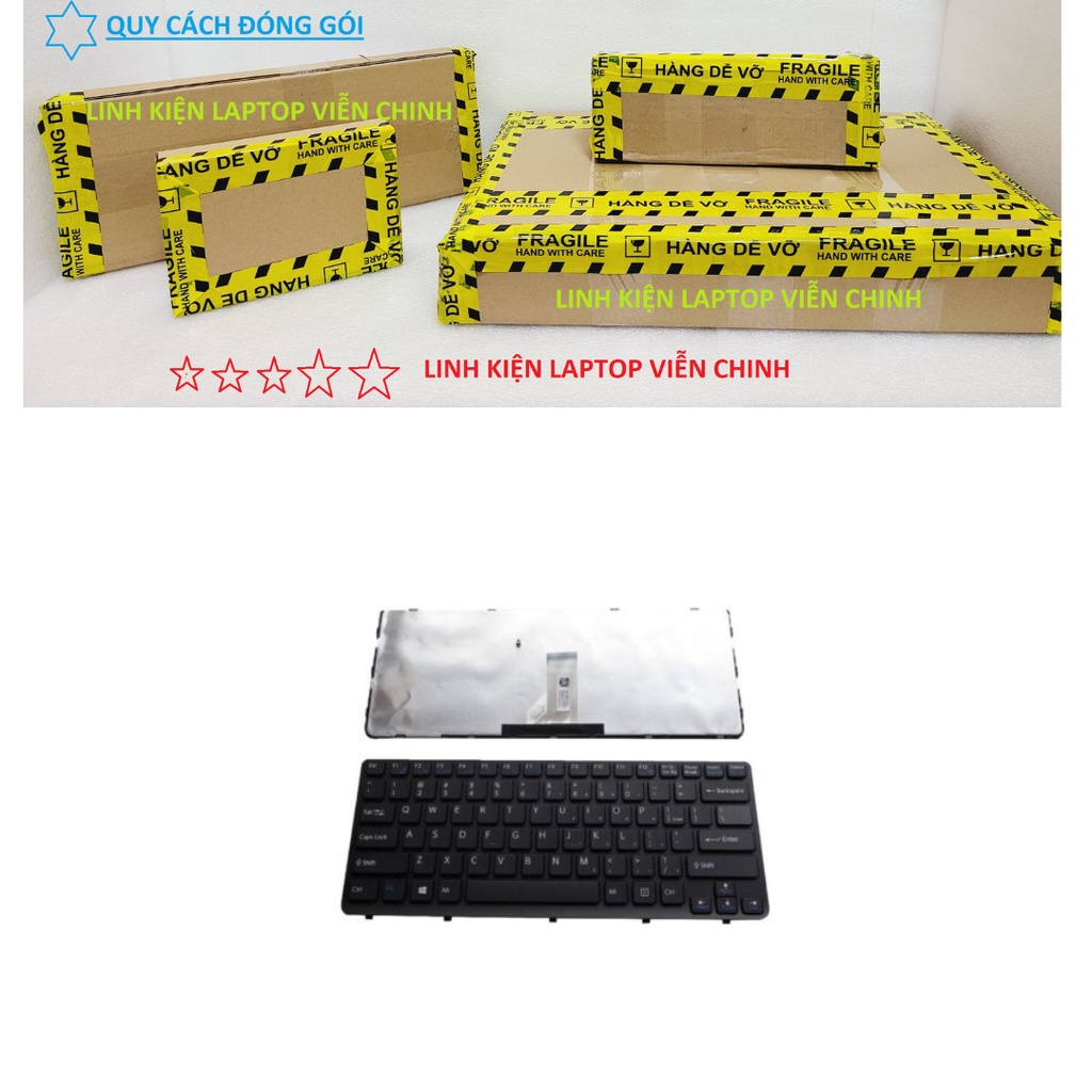 Bàn phím laptop Sony Vaio SVE14 SVE141 SVE14A, 1 chân ốc – SVE 141 ĐEN