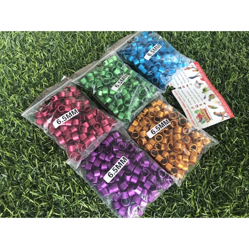 Bộ 10 vòng đeo chân chim Cu gáy 6.5mm