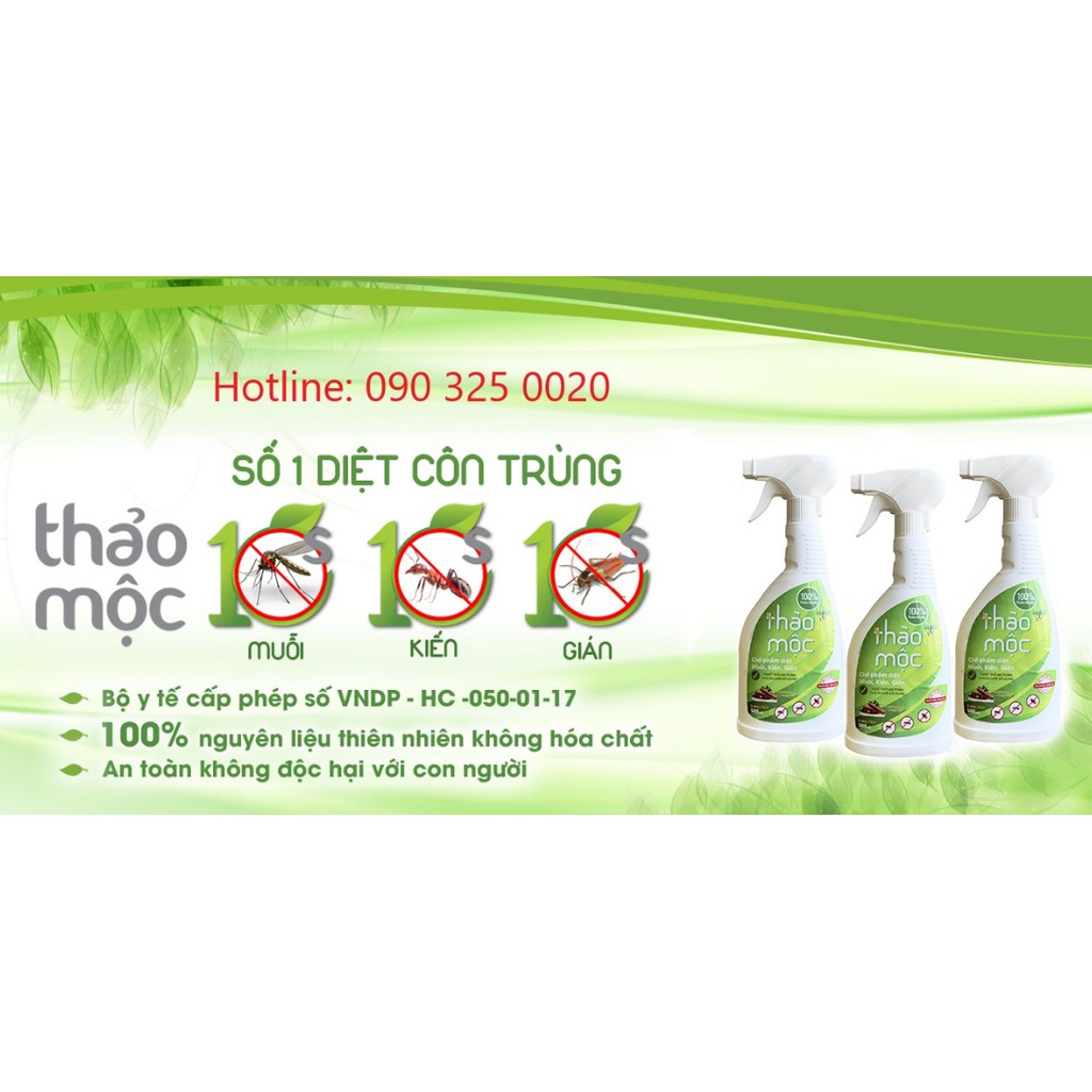 Bình xịt Kiến, gián trong 10s Thảo Mộc Plus - An toàn & thiên nhiên ko độc hại Được Bộ Y Tế cấp phép