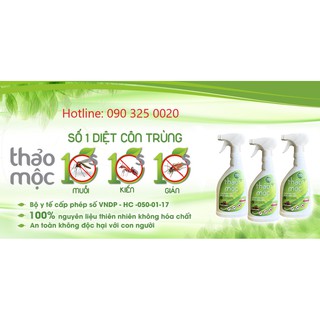 Bình xịt muỗi Thảo Mộc Plus - Số 1 Diệt Côn Trùng