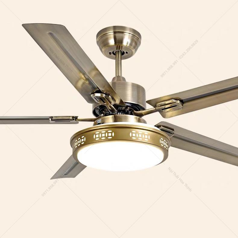(Bảo hành 5 năm) Quạt trần đèn led cánh thép, động cơ đồng, đảo 2 chiều , 3 chế độ, HT-506R | BigBuy360 - bigbuy360.vn