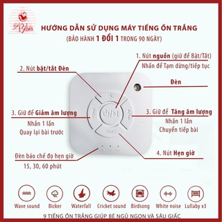MÁY TẠO TIẾNG ỒN TRẮNG (white noise) Giúp ru  bé ngủ ngon,sâu giấc