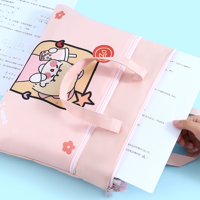 Túi Tote Vải Canvas Chống Thấm Nước Đa Năng In Hoạt Hình Dễ Thương Cho Học Sinh