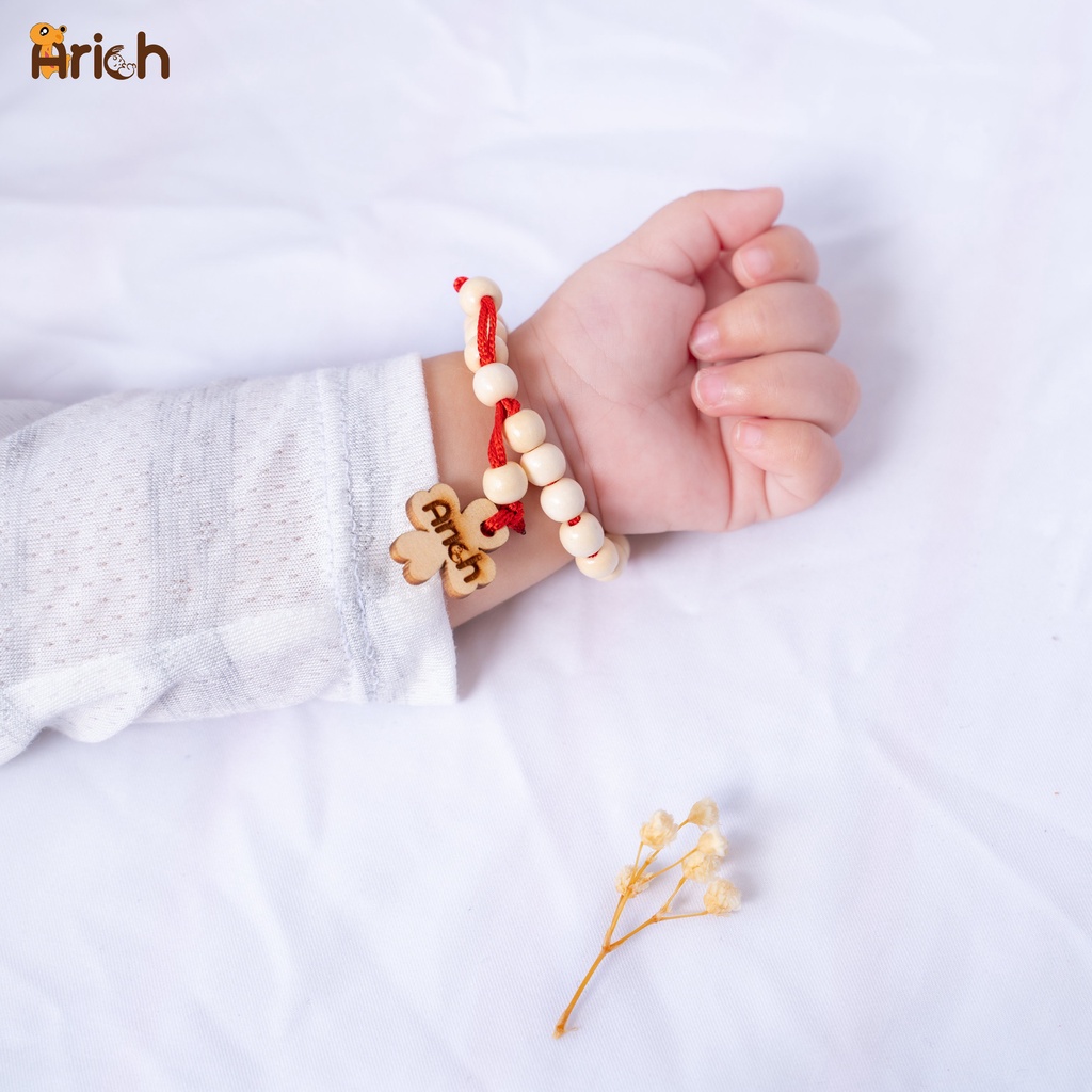 Vòng tay gỗ dâu tằm Arich cho bé sơ sinh