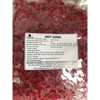 Mứt gừng đỏ làm bánh trung thu thập cẩm 100g