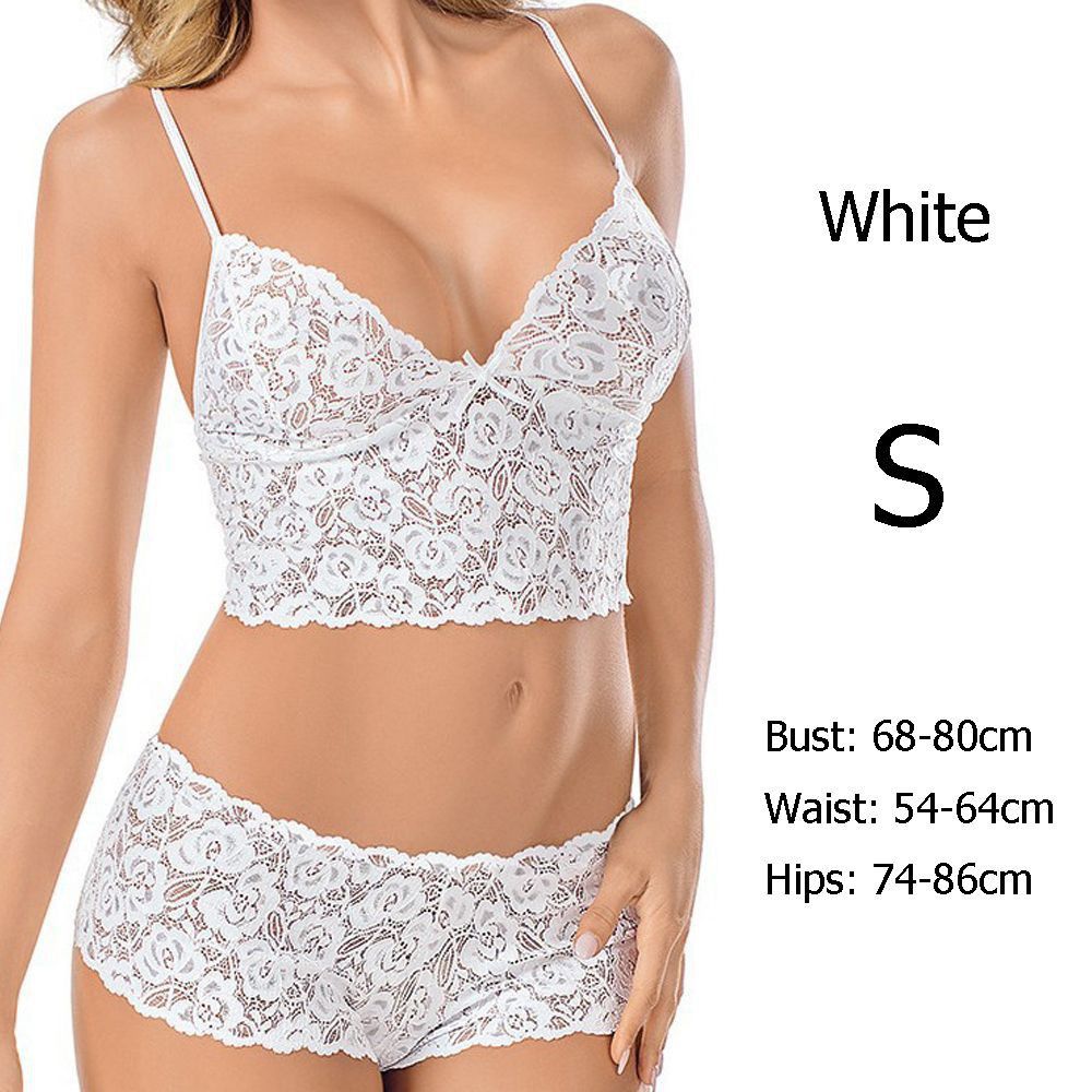 Set Áo Lót + Quần Lót Phối Ren Hoa Thiết Kế Quyến Rũ