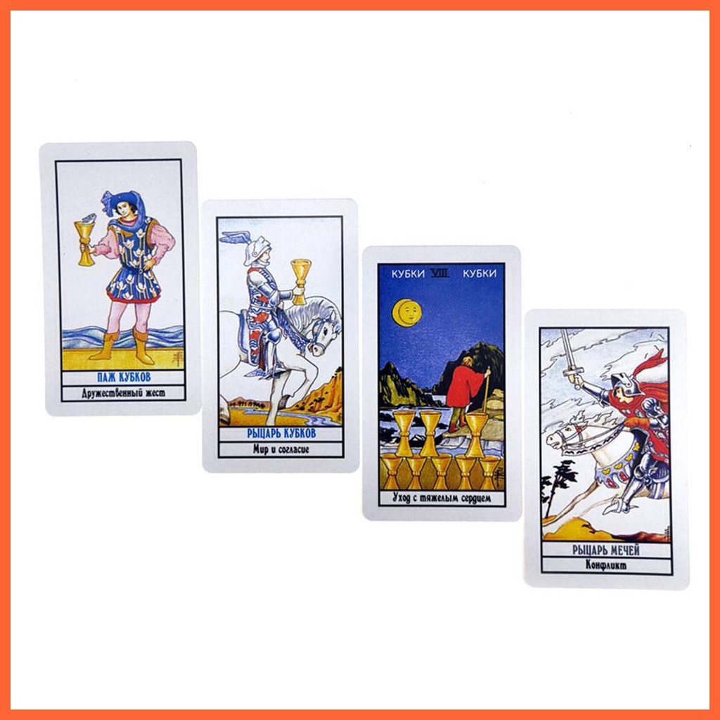 Bộ Bài Tarot Tiếng Nga Nhiều Màu Sắc Kèm Hộp Đựng