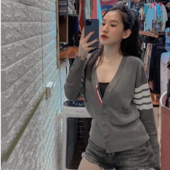 Áo Khoác Cardigan Nam Nữ 3 gạch ở tay 1 bên tay - Áo Khoác Mùa Đông CCD1111